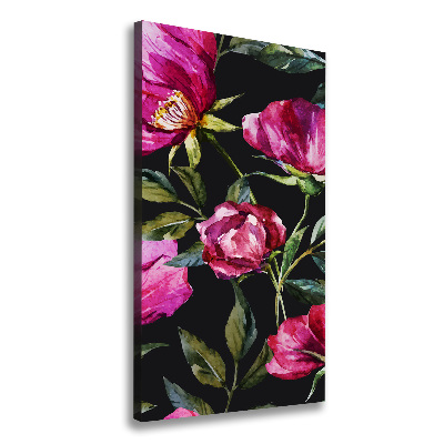 Verticale canvasfoto Klaprozen