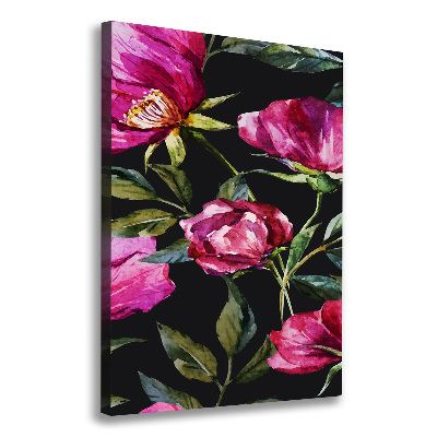 Verticale canvasfoto Klaprozen