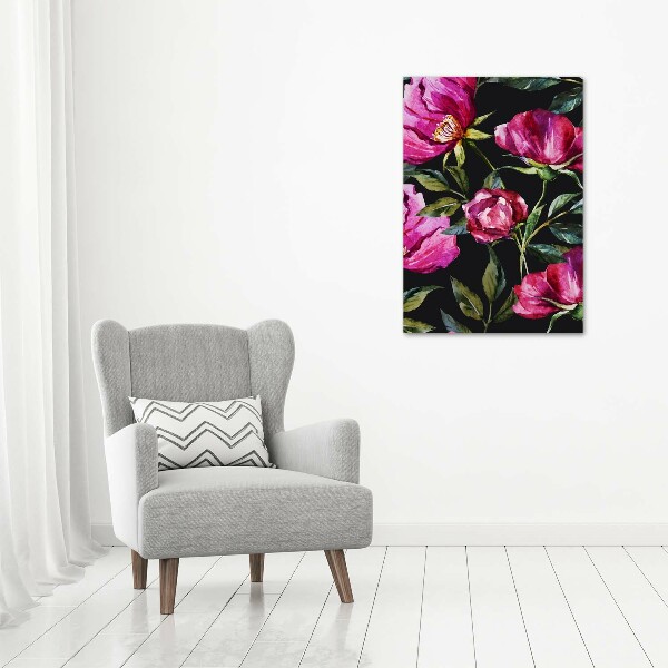 Verticale canvasfoto Klaprozen