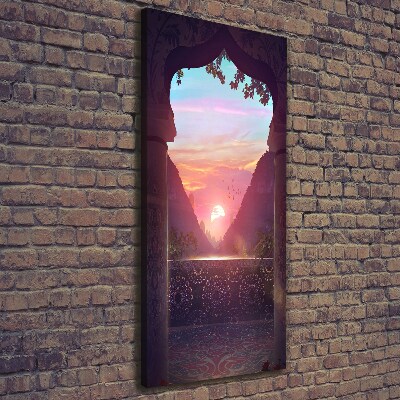 Verticaal schilderij op canvas Oosterse architectuur