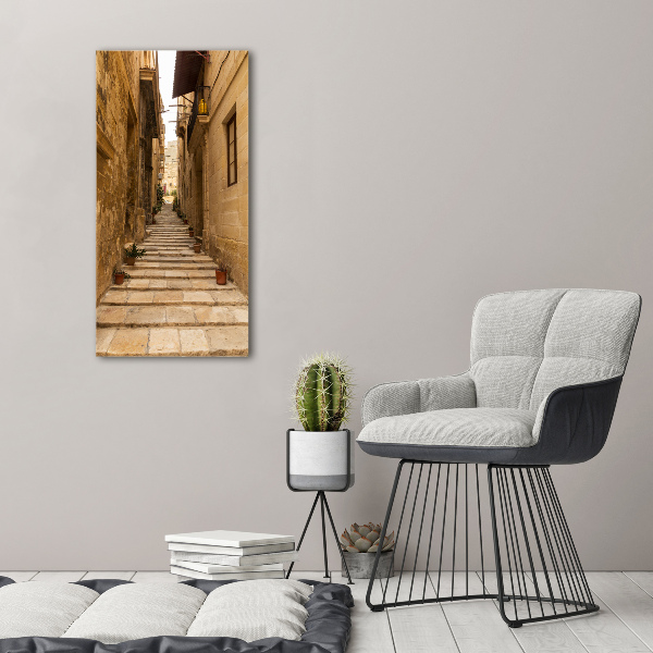 Verticale foto op canvas Straten in Malta