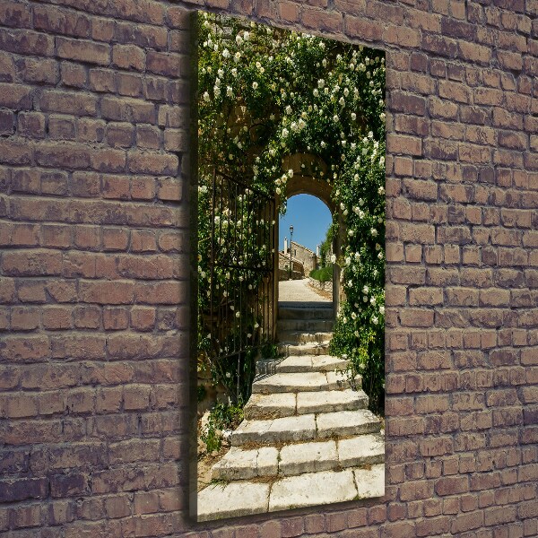 Verticale canvasfoto Bloemenboog