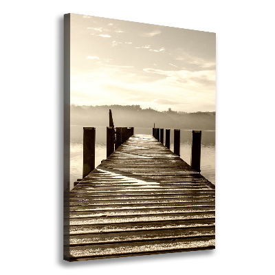 Verticale canvasfoto Houten steiger