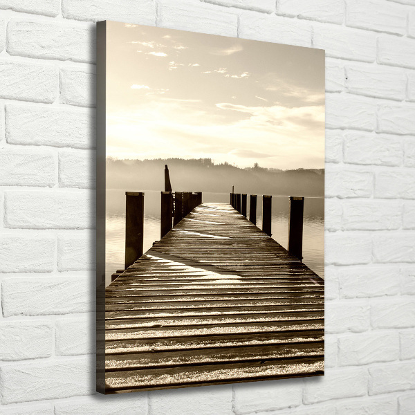 Verticale canvasfoto Houten steiger