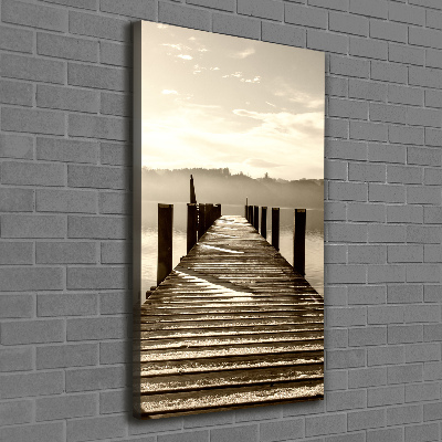 Verticale canvasfoto Houten steiger