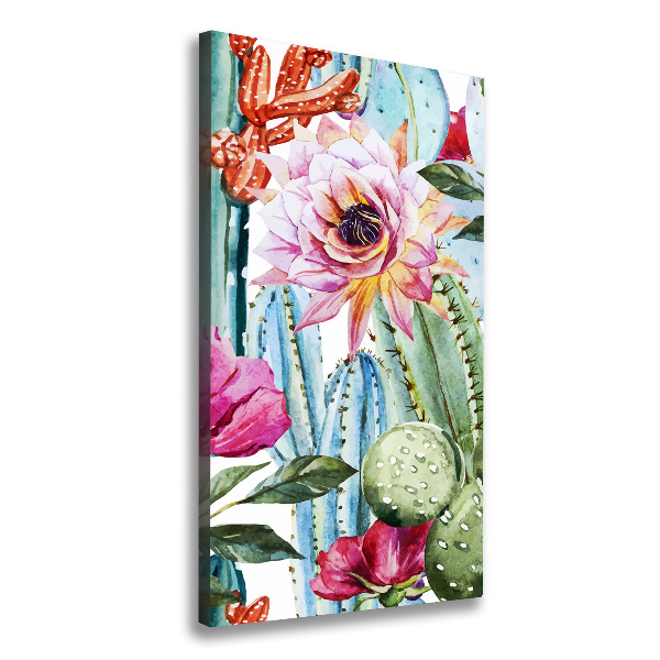 Verticaal canvasschilderij Cactussen