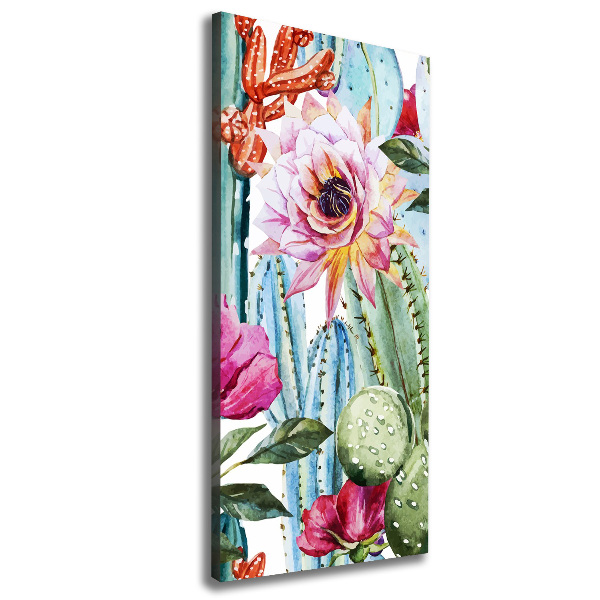 Verticaal canvasschilderij Cactussen