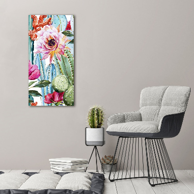 Verticaal canvasschilderij Cactussen