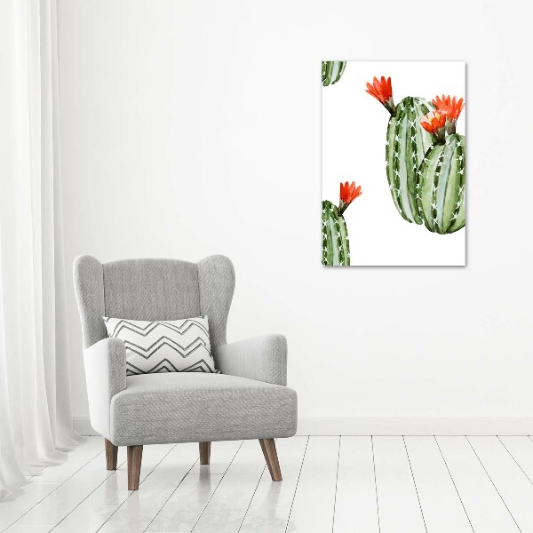 Verticaal schilderij op canvas Cactussen