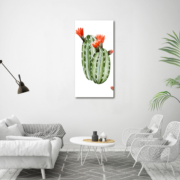 Verticaal schilderij op canvas Cactussen