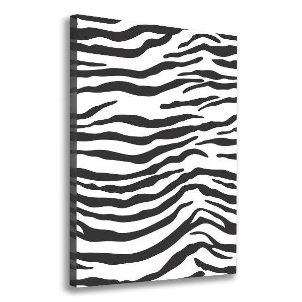 Verticaal canvasschilderij Zebra-achtergrond