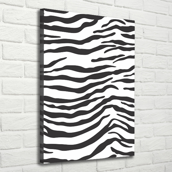 Verticaal canvasschilderij Zebra-achtergrond