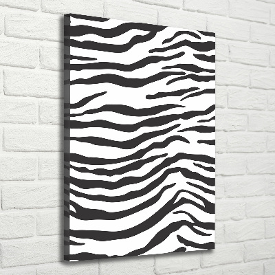 Verticaal canvasschilderij Zebra-achtergrond