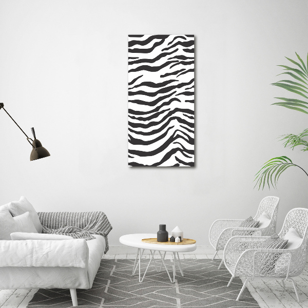 Verticaal canvasschilderij Zebra-achtergrond