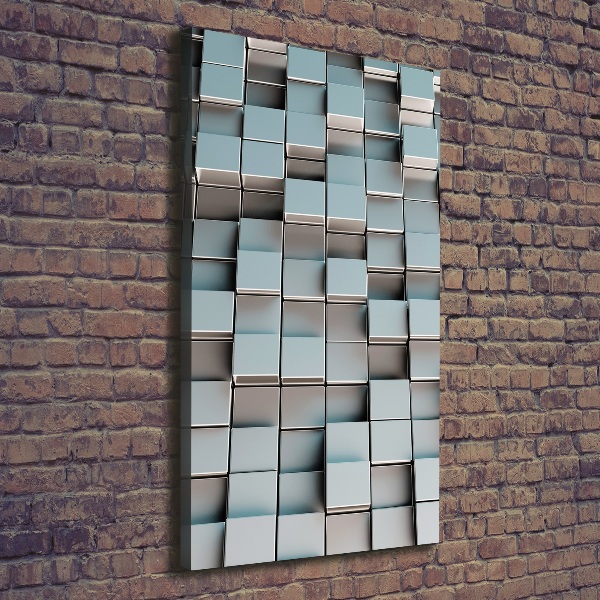 Verticale canvasfoto Muur van kubussen