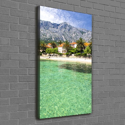 Verticale foto op canvas Strand in Kroatië