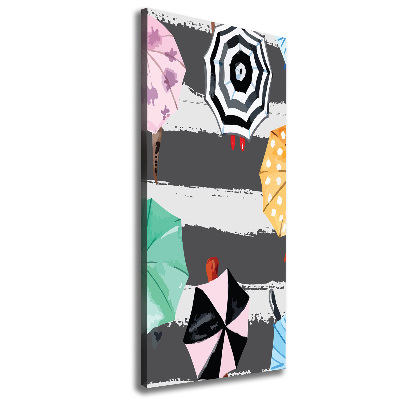 Foto obraz na płótnie pionowy Kolorowe parasole