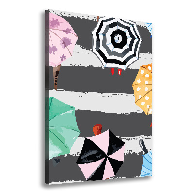 Foto obraz na płótnie pionowy Kolorowe parasole