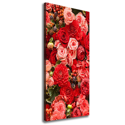 Verticale foto op canvas Een boeket bloemen