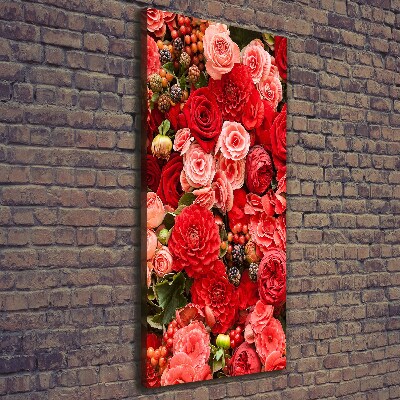 Verticale foto op canvas Een boeket bloemen