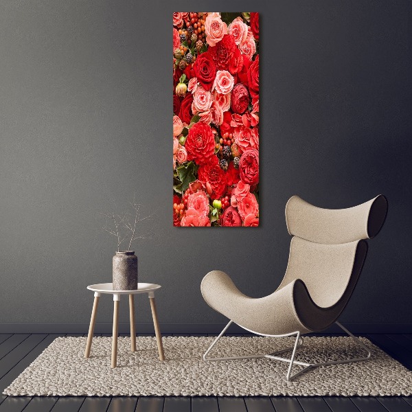 Verticale foto op canvas Een boeket bloemen