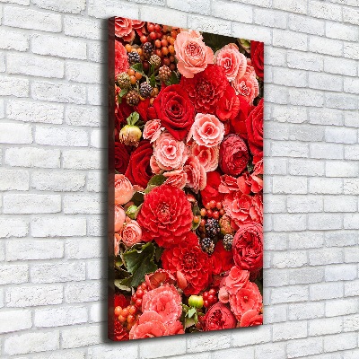 Verticale foto op canvas Een boeket bloemen
