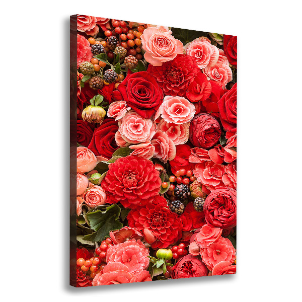 Verticale foto op canvas Een boeket bloemen