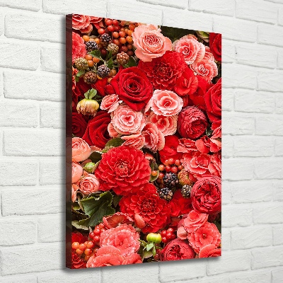 Verticale foto op canvas Een boeket bloemen