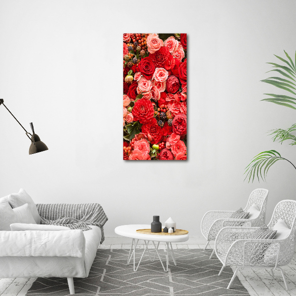 Verticale foto op canvas Een boeket bloemen