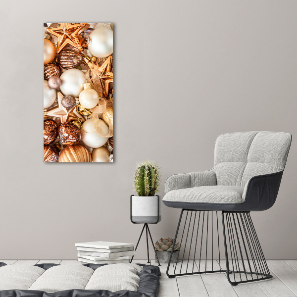 Verticale canvasfoto Kerstversieringen