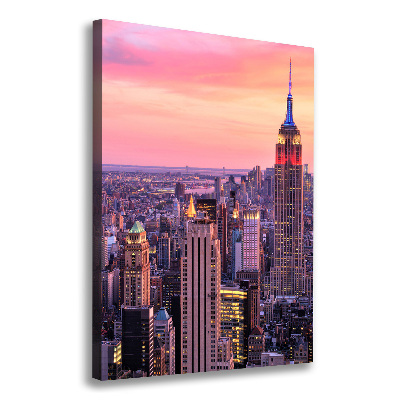 Verticaal canvasschilderij New York West