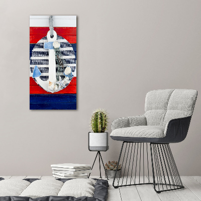 Nowoczesny obraz canvas na ramie pionowy Kotwica