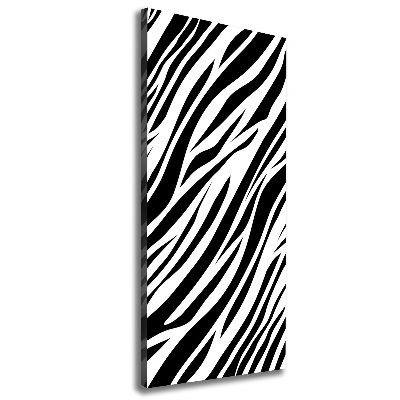 Verticaal canvasschilderij Zebra-achtergrond