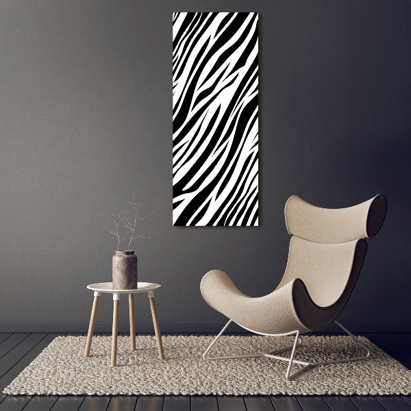 Verticaal canvasschilderij Zebra-achtergrond