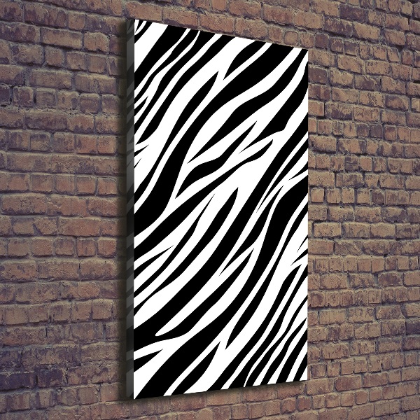 Verticaal canvasschilderij Zebra-achtergrond