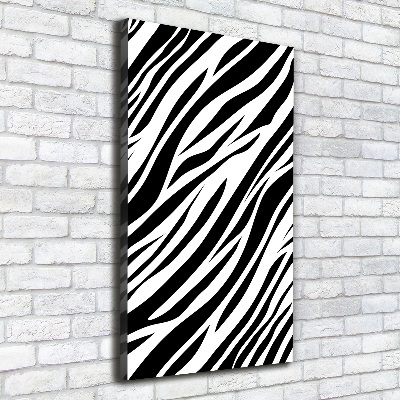 Verticaal canvasschilderij Zebra-achtergrond