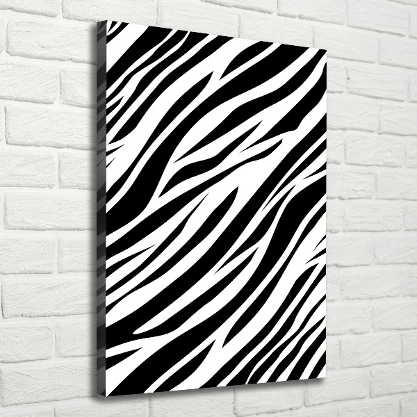 Verticaal canvasschilderij Zebra-achtergrond