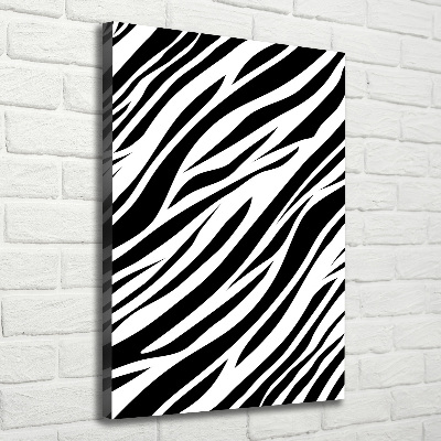 Verticaal canvasschilderij Zebra-achtergrond