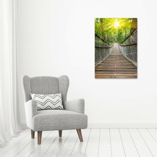 Verticale foto op canvas Hangbrug
