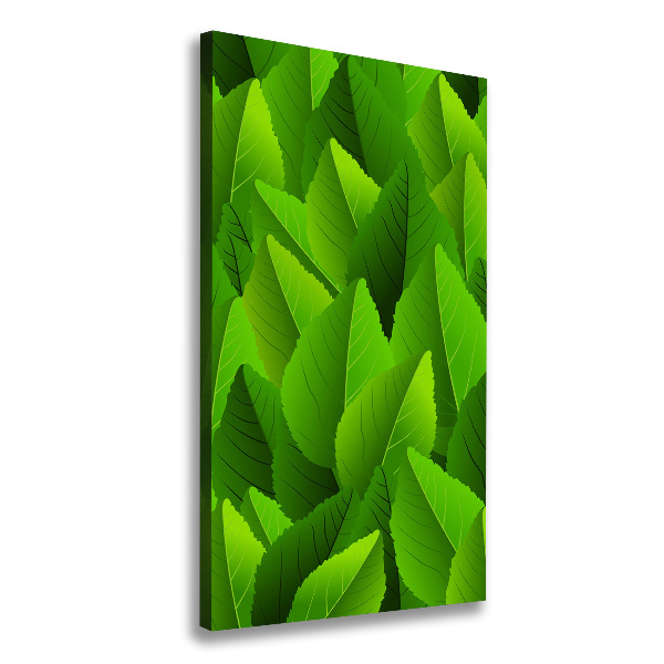 Verticale foto op canvas Groene bladeren