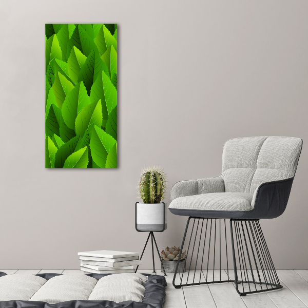 Verticale foto op canvas Groene bladeren