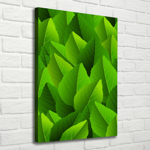 Verticale foto op canvas Groene bladeren