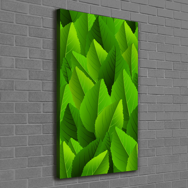 Verticale foto op canvas Groene bladeren