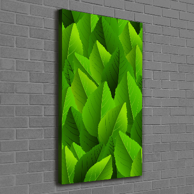 Verticale foto op canvas Groene bladeren