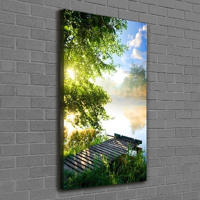 Verticaal canvasschilderij Houten steiger