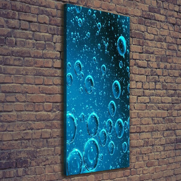 Verticale foto op canvas Bellen onder water