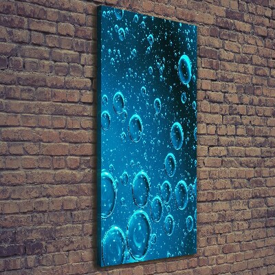 Verticale foto op canvas Bellen onder water