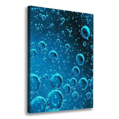 Verticale foto op canvas Bellen onder water