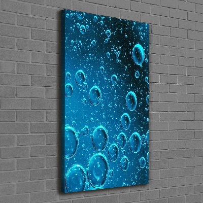 Verticale foto op canvas Bellen onder water