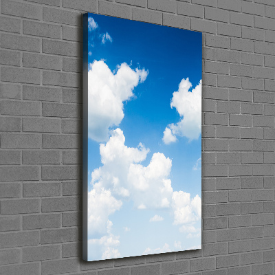 Verticaal schilderij op canvas Wolken aan de hemel